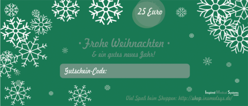 Weihnachtsgutschein 25 Euro